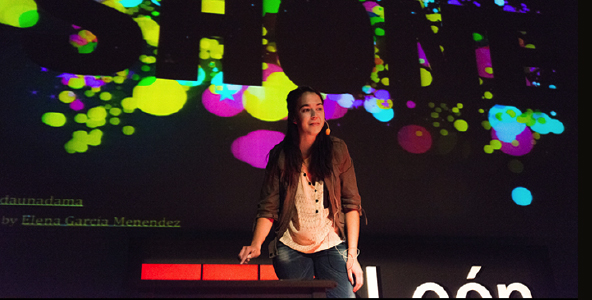 Ines Arroyo speaking at TEDxLeon